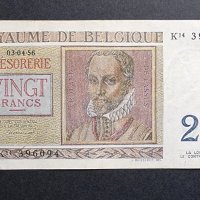 Банкнота. Белгия. 20 франка . 1956 година., снимка 1 - Нумизматика и бонистика - 40607388