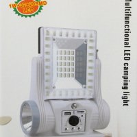 Многофункционална LED Къмпинг лампа - FM, USB, SD със соларно захранване YJ-5855, снимка 1 - Къмпинг осветление - 28137233