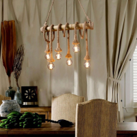 Бамбукова електрическа висяща лампа, креативна декорация, снимка 9 - Декорация за дома - 44894550
