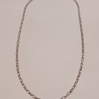 Сребърен синджир с овална плетка, снимка 2 - Колиета, медальони, синджири - 44109886