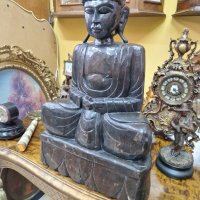 Великолепна голяма антикварна дървена фигура статуетка , снимка 3 - Антикварни и старинни предмети - 43070618