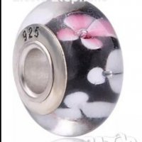 -50% off Sale Сребърен елемент,колекция "Морано топче с цветя"/нов, снимка 1 - Колиета, медальони, синджири - 37079519