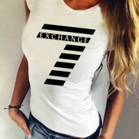 Дамски тениски EXCHANGE SEVEN! Или поръчай с ТВОЯ идея!, снимка 2 - Тениски - 32949461