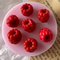 3D Малина Малини с дупка силиконов молд форма фондан смола декор торта и др, снимка 1 - Форми - 41580502