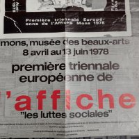 Плакат Premiere triennale europeenne de l'affiche Mons 1978 , снимка 7 - Колекции - 35281704