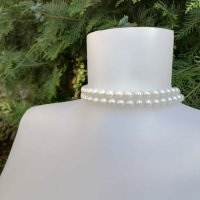 Ръчно изработена перлена огърлица двойна. , снимка 2 - Колиета, медальони, синджири - 43246102