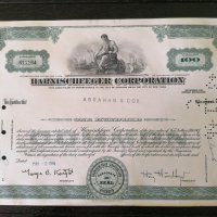 Сертификат за притежание на 100 акции (САЩ) | Harnischfeger Corporation | 1966г., снимка 2 - Други ценни предмети - 34876131