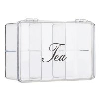 Кутия за чай или кафе, Пластмасова с капак, 21х14,5х8,5 см, снимка 1 - Органайзери - 43956265