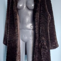 Германско палто с косъм е животински принт / голям размер , снимка 2 - Палта, манта - 43758993
