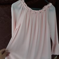 розова блуза с перли, снимка 4 - Ризи - 34710082