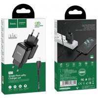 HOCO зарядно за пътуване USB + кабел Type C, Micro или Lightning 2A N2 Vigor, снимка 2 - Оригинални зарядни - 33077882