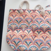 Турска плажна чанта от плат, снимка 4 - Чанти - 39711705