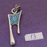 Красива сребърна висулка  #13, снимка 1 - Колиета, медальони, синджири - 44131232