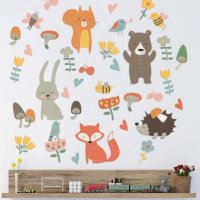 Горски животни самозалепващ стикер лепенка за стена мебел детска стая, снимка 1 - Други - 37047461