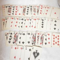Стари Редки Мини Карти за Игра, , Ретро Карти - 52 бр., снимка 2 - Карти за игра - 39986195