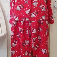 Коледна пижама - бархетна размер Л-ХЛ, снимка 4 - Пижами - 43591798