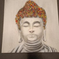 🪔🏩 Буда здраве🍀  щастие 🌹любов 🍀просперитет релефна картина, снимка 1 - Картини - 43316758