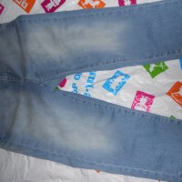 Еластични Дамски Дънки  78 дължина в син цвят размер М, снимка 3 - Къси панталони и бермуди - 40610108