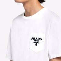 PRADA Chenille Pocket Logo Slim Fit Мъжка Тениска size XL (L) и XXL (XL)