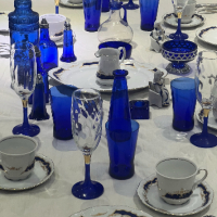 Бутилка за ракия синьо стъкло , снимка 10 - Антикварни и старинни предмети - 44877607