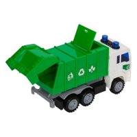 Kамион за рециклиране на отпадъци, със светлина и звук, зелен, снимка 1 - Коли, камиони, мотори, писти - 43762389