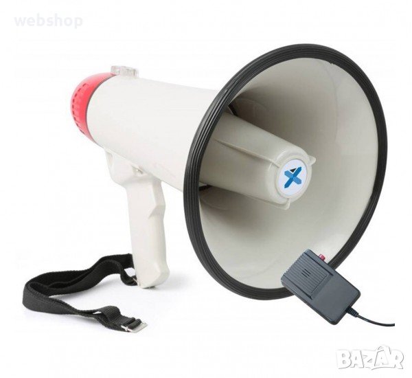 Мегафон HW-20B, рупорен, сирена, запис, 25W, 6xR20, 250m, снимка 1