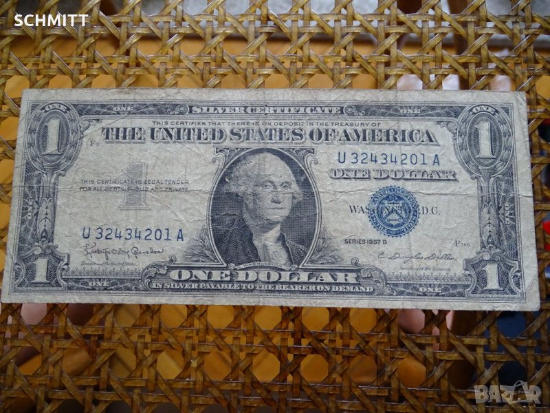 САЩ - $ 1 СРЕБЪРЕН СЕРТИФИКАТ 1957, снимка 1