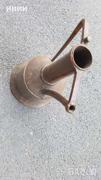 Османски бакърен ибрик с тугри, снимка 1