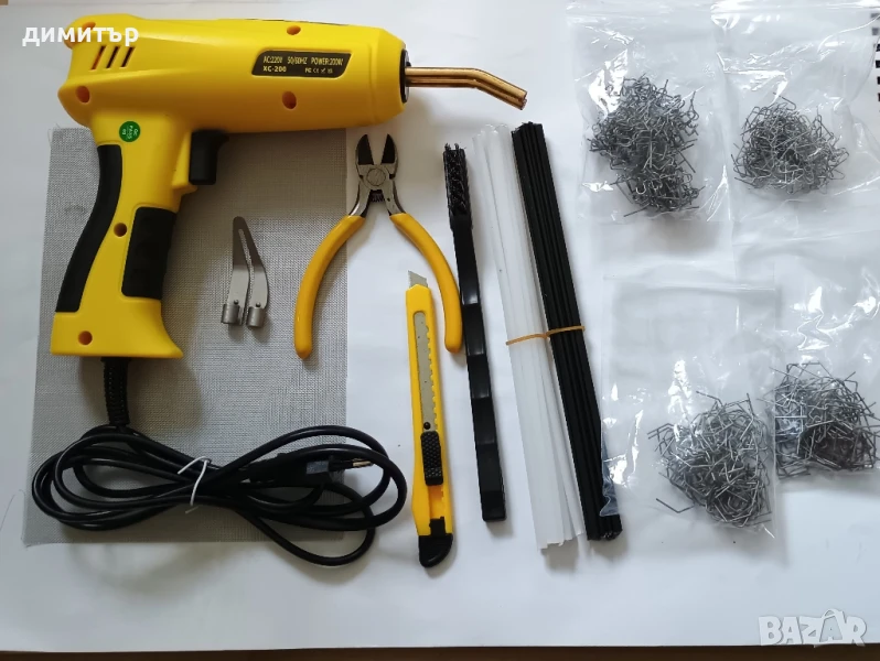 Поялник високо мощен за пластмаса 2в1/200W-800 скоби!, снимка 1