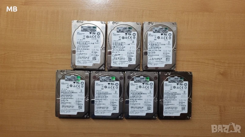 8x 1.2TB 10000rpm 2.5" SAS HPE HDD дискове за сървъри, снимка 1