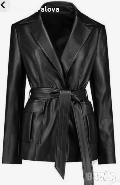 Кожено черно яке/сако   YSATIS , снимка 1