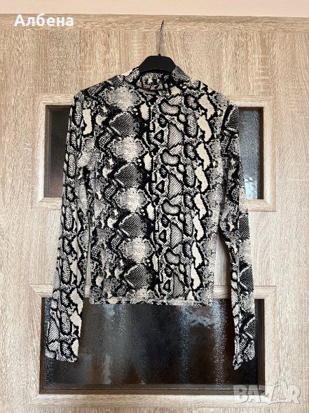 Дамска блуза, топ със змийски принт, снимка 1