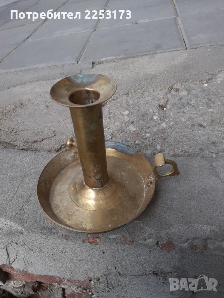 Красив месингов свещник Дания, снимка 1