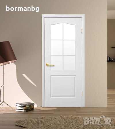 Борман Интериорна врата Фортис стъкло бяла , снимка 1