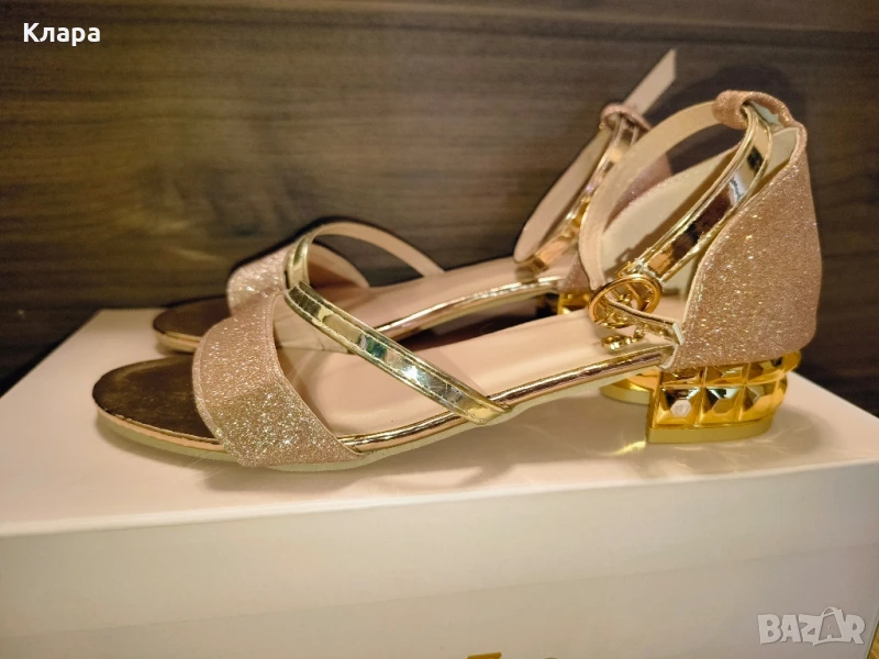 Нови сандали с нисък ток, снимка 1