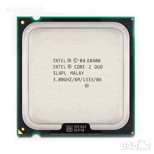 Процесор Intel® Core™2 Duo Processor E8400 6M Cache, 3.00 GHz, 1333 MHz сокет 775, снимка 1