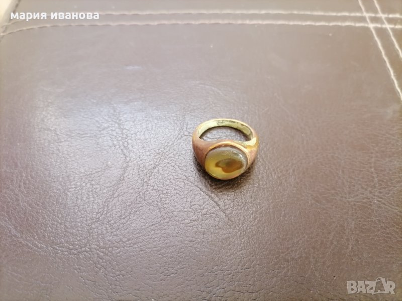 Стар пръстен със седеф, снимка 1