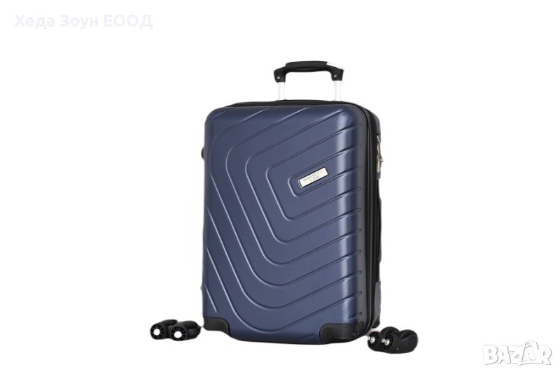 Куфар с махащи се колелца 40x30x20см БЕЗ и 46x30x20см с колела - Черен/Сив/Син, снимка 1