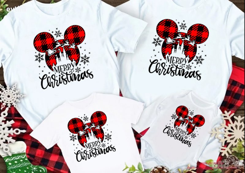 Комплекти Коледни тениски за цялото семейство ❄️☃️🎅 , снимка 1