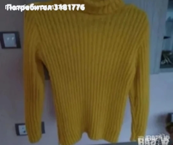Дамско жълто поло от букле., снимка 1