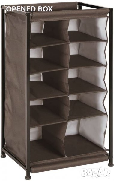 Поставка за обувки mDesign - 10 отделения - тъмнокафяв, снимка 1