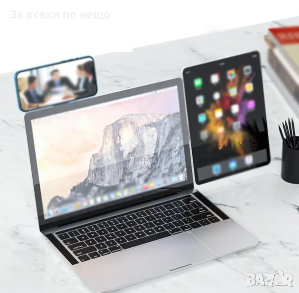 Магнитна поставка за закрепване на телефон към лаптоп, снимка 1