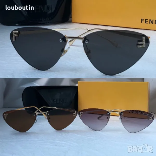 Fendi Дамски слънчеви очила тъиъгълни 3 цвята , снимка 1
