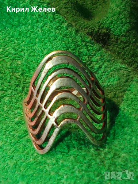 СТАР СРЕБЪРЕН АРТ ПРЪСТЕН СРЕБРО 925 АЖУРНА РЪЧНА МАЙСТОРСКА АРТ НУВО ИЗРАБОТКА АНГЛИЯ 26266, снимка 1