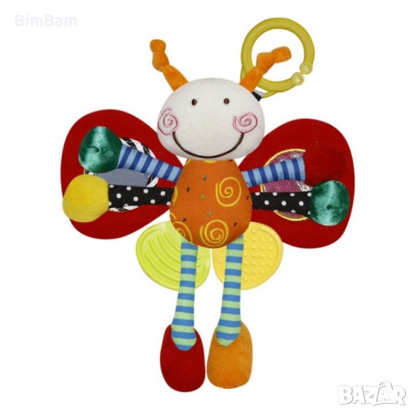 Бебешка трептяща играчка Пеперуда с гризалка и клипс / Lorelli Toys, снимка 1