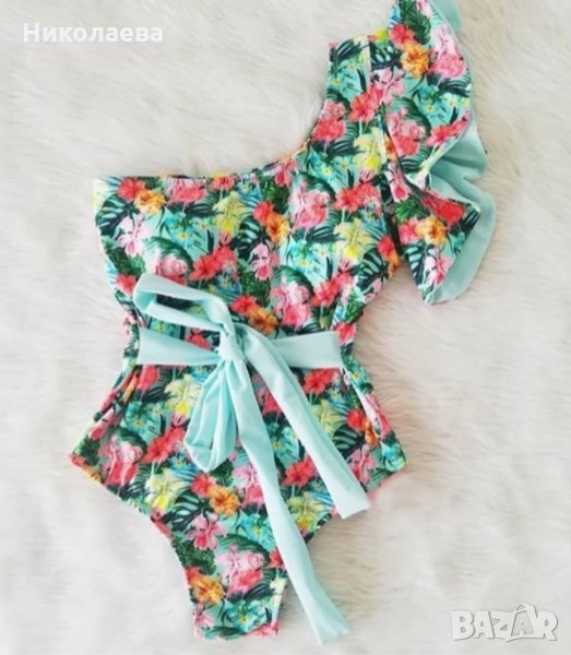 Цял бански на цветя S, М размер, снимка 1