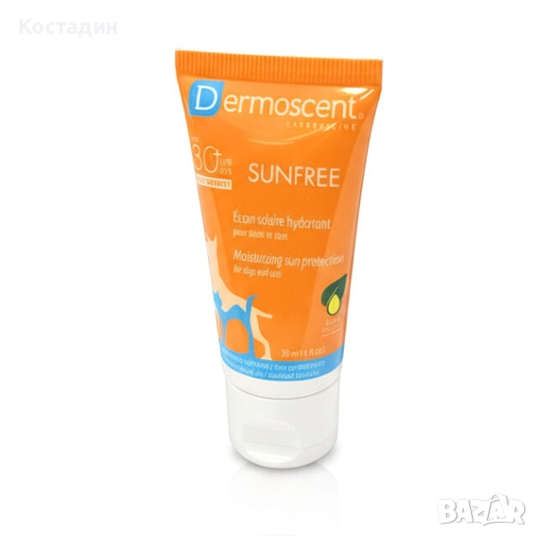 Овлажняващ Слънцезащитен Крем за Кучета и Котки - 30ml - Sunfree - Dermoscent, снимка 1