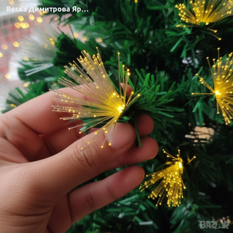 Коледна елха с вградени светлини - магията на Коледа - 150см, снимка 1