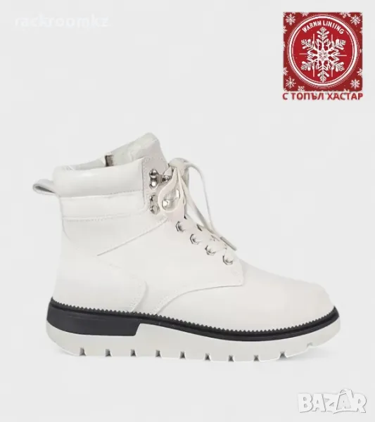 Дамски бели боти със спортна визия и топла вата 138428 white, снимка 1