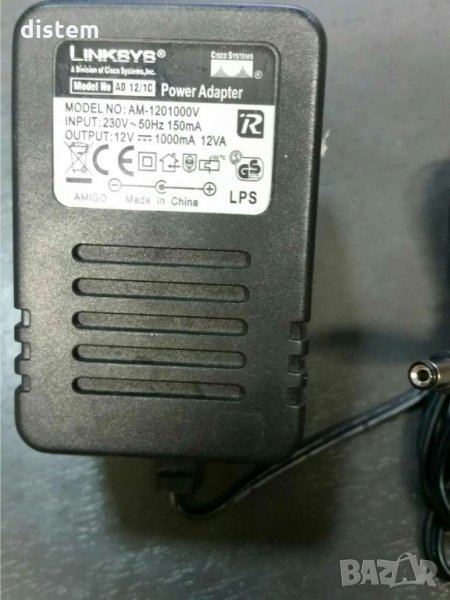 Адаптер Linksys AM-1201000V 12V 1A , снимка 1